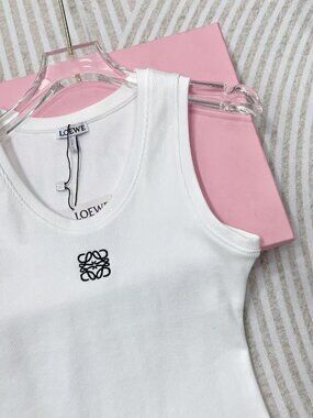 LOEWE Classic White Women's Sleeveless Vest Size S M L.